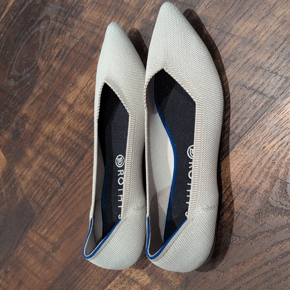 Rothy's Women's Gray/Griege/Cream Point Flats Size 12 - Picture 2 of 4